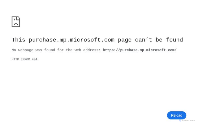 Security scan screenshot of https://purchase.mp.microsoft.com/