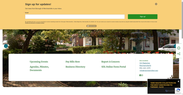 Security scan screenshot of https://merchantvillenj.gov/