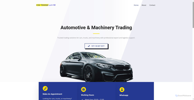 Security scan screenshot of https://chmtradingllc.com/