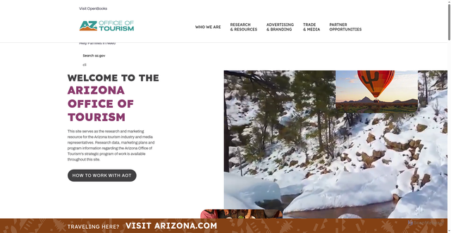 Security scan screenshot of https://tourism.az.gov/