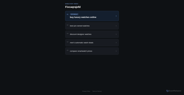 Security scan screenshot of https://fixcaqrajofd.com