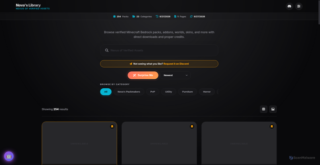 Security scan screenshot of https://nova-library-mu.vercel.app/