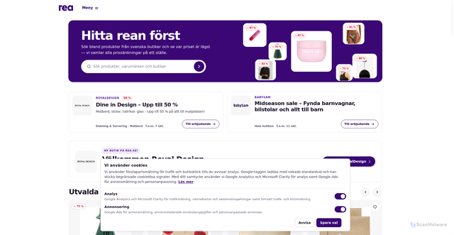 Security scan screenshot of https://rea.se