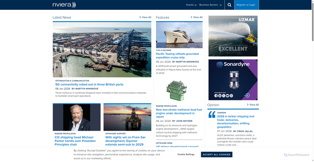 Security scan screenshot of https://www.rivieramm.com