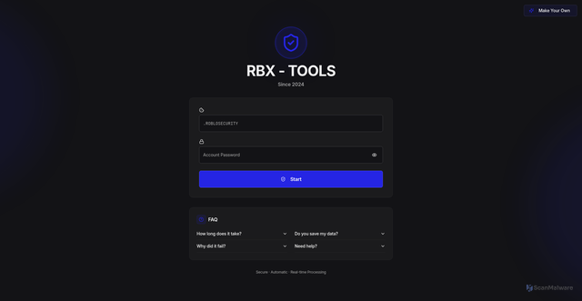 Security scan screenshot of https://rbx-bypass.com/