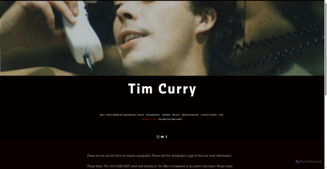 Security scan screenshot of https://www.timcurry.co.uk/contact-us
