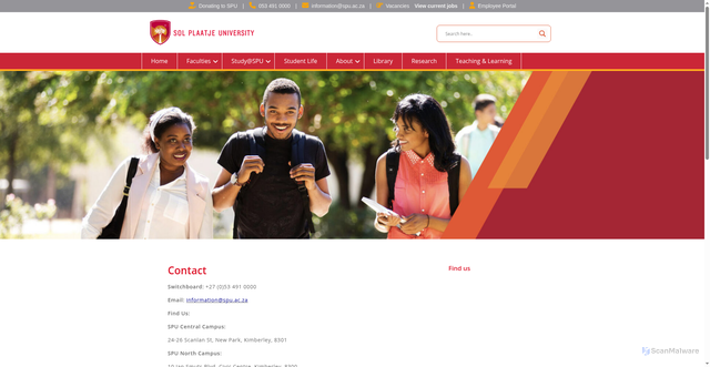 Security scan screenshot of https://solplaatjeuni.com/index.php/contact-spu/
