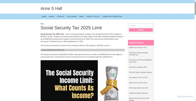 Security scan screenshot of https://anneshallc.pages.dev/pzvml-social-security-tax-2025-limit-jqhwz/