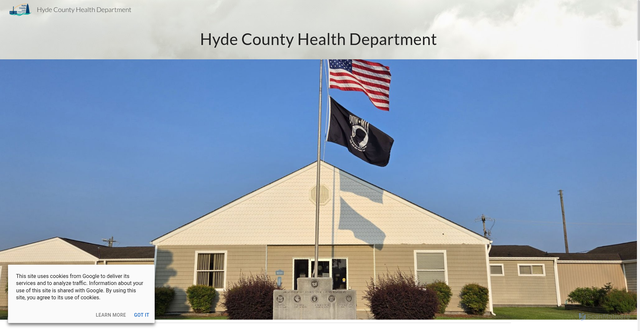 Security scan screenshot of https://health.hydecountync.gov/
