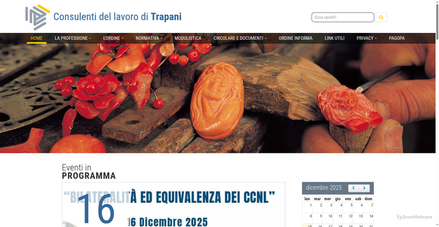 Security scan screenshot of https://www.consulentidellavoro.tp.it/