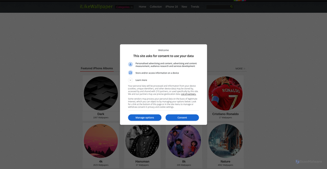 Security scan screenshot of https://ilikewallpaper.net