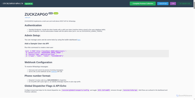Security scan screenshot of https://online-zap.cognicao.org/api/