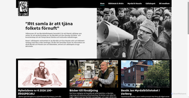 Security scan screenshot of https://janmyrdalsallskapet.se