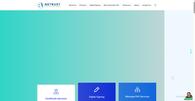 Security scan screenshot of https://netrust.net