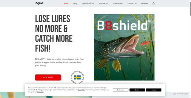 Security scan screenshot of https://store.b8shield.com/