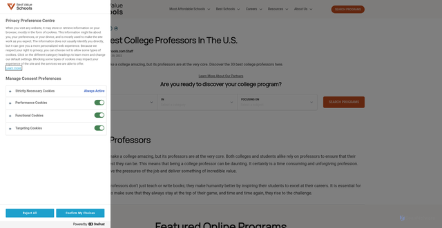 Security scan screenshot of https://www.bestvalueschools.com/rankings/top-college-professors/