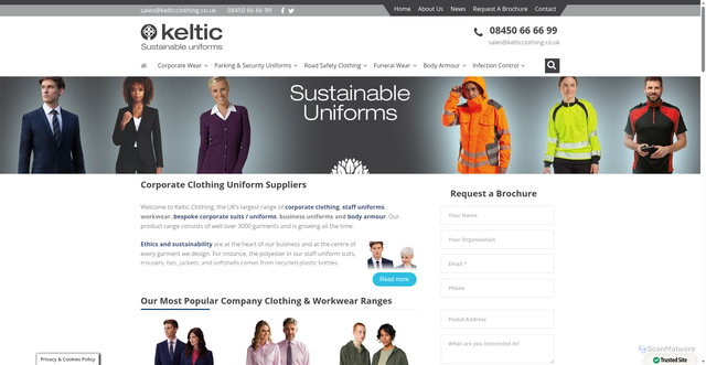 Security scan screenshot of https://kelticclothing.co.uk