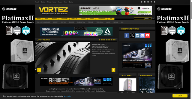 Security scan screenshot of https://vortez.net