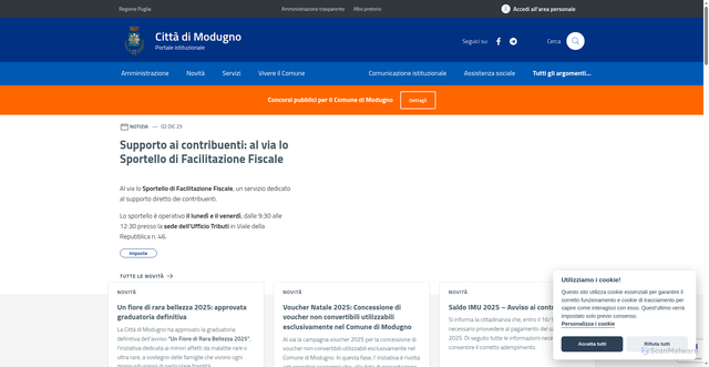Security scan screenshot of https://www.comune.modugno.ba.it/