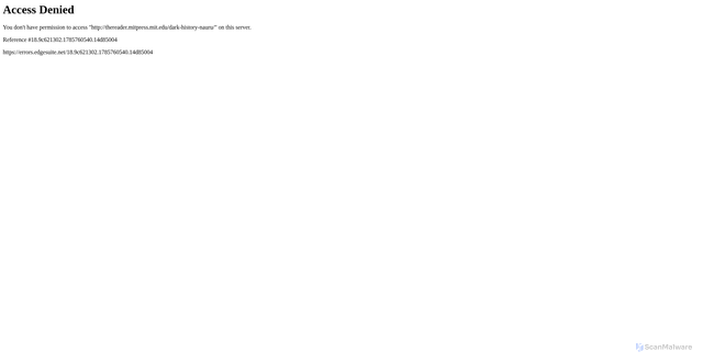 Security scan screenshot of https://thereader.mitpress.mit.edu/dark-history-nauru/