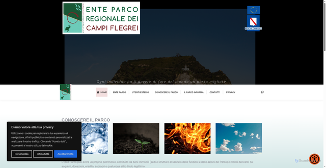 Security scan screenshot of https://parcodeicampiflegrei.it/