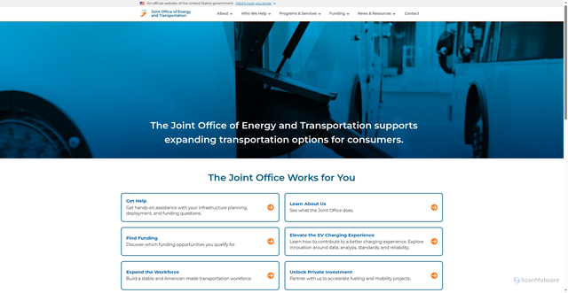 Security scan screenshot of https://driveelectric.gov/