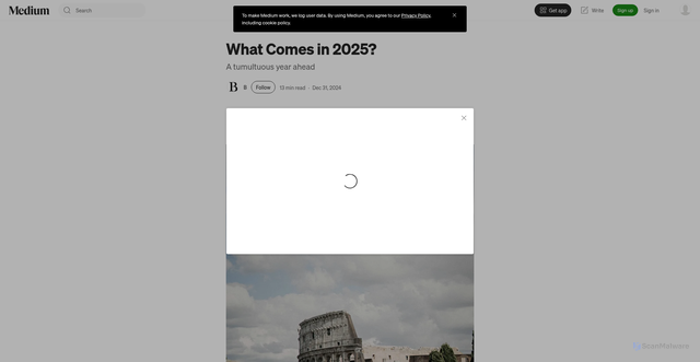 Security scan screenshot of https://thehonestsorcerer.medium.com/what-comes-in-2025-2cac0c053943