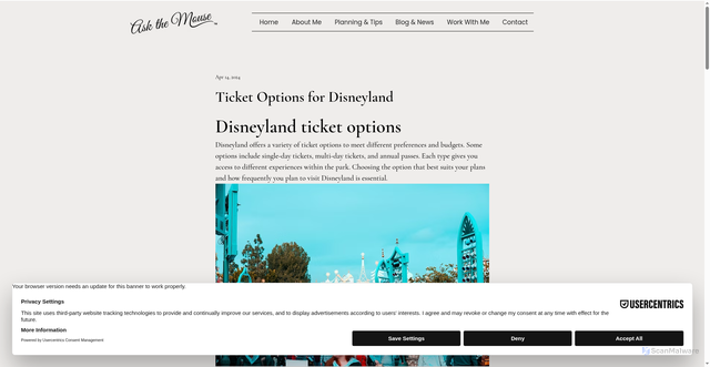 Security scan screenshot of https://www.askthemouse.com/post/ticket-options-for-disneyland
