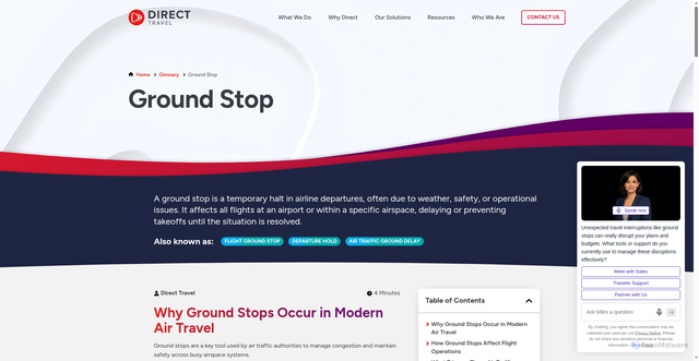 Security scan screenshot of https://www.dt.com/glossary/ground-stop/