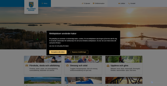 Security scan screenshot of https://gullspang.se/