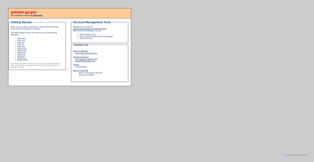 Security scan screenshot of https://putnam-ga.gov/