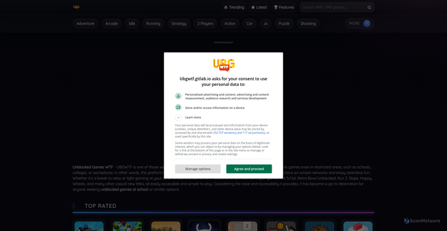 Security scan screenshot of https://ubgwtf.gitlab.io