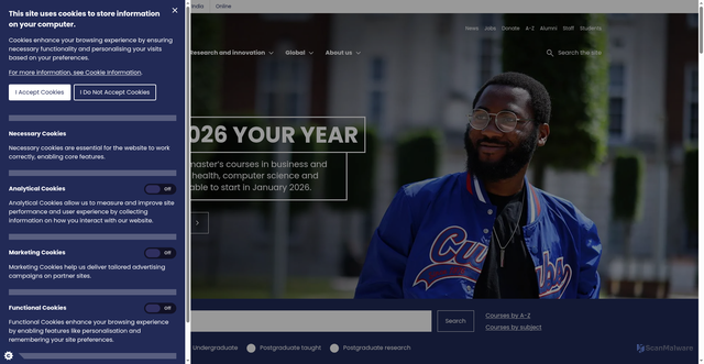 Security scan screenshot of https://www.liverpool.ac.uk/