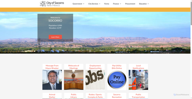 Security scan screenshot of https://www.socorronm.gov/