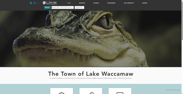 Security scan screenshot of https://www.lakewaccamawnc.gov/