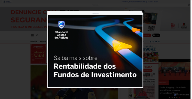 Security scan screenshot of https://www.jornaldeangola.ao/