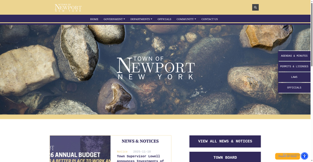 Security scan screenshot of https://townofnewportny.gov/