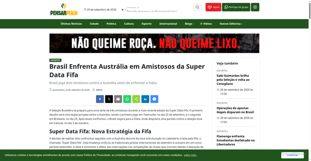 Security scan screenshot of https://pensarpiaui.com/noticias/brasil-enfrenta-australia-em-amistosos-da-super-data-fifa/92730