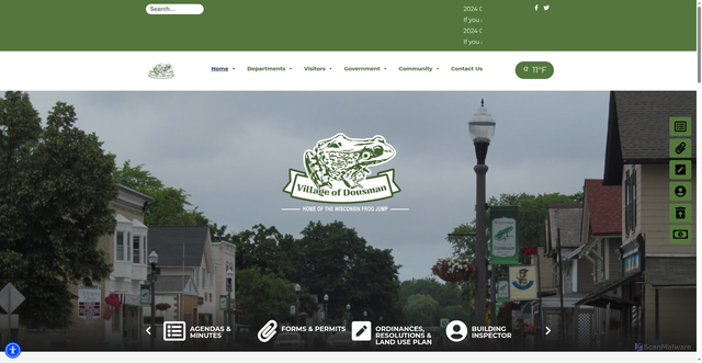 Security scan screenshot of https://villageofdousman.gov/