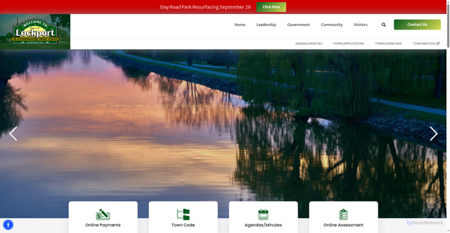 Security scan screenshot of https://elockport.gov/