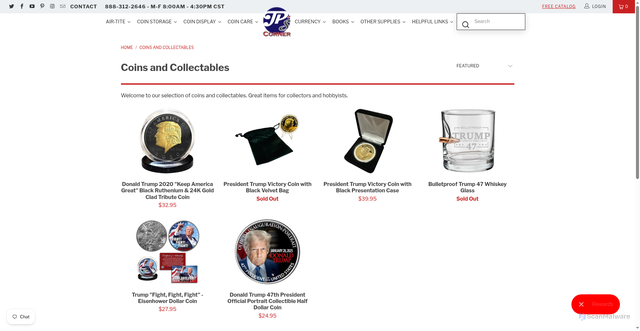Security scan screenshot of https://www.jpscorner.com/collections/coins-and-collectables