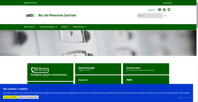 Security scan screenshot of https://www.atc.torino.it/Home