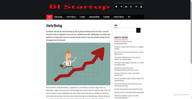 Security scan screenshot of https://bistartup.se