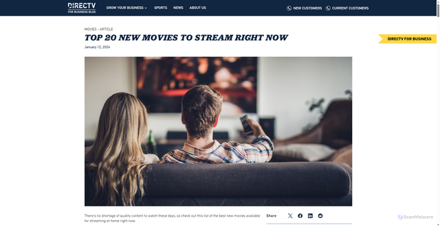 Security scan screenshot of https://directv.pages.ncms.io/directv-for-business/top-movies-now/