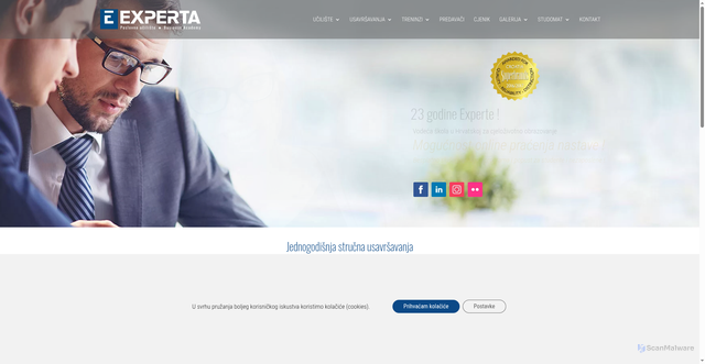 Security scan screenshot of https://experta.hr