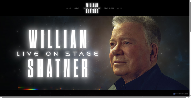 Security scan screenshot of https://www.williamshatnertour.com/