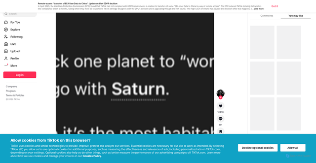 Security scan screenshot of https://vt.tiktok.com/ZS9c687pa/