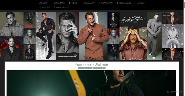 Security scan screenshot of https://alan-ritchson.com/