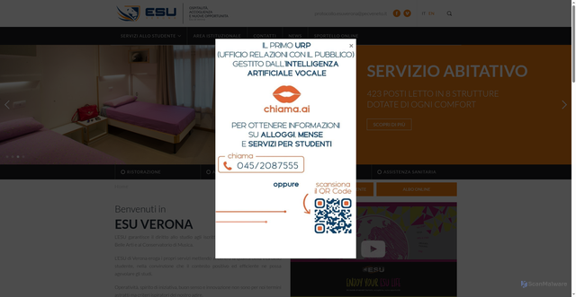 Security scan screenshot of https://www.esu.vr.it/