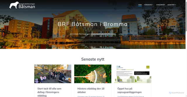 Security scan screenshot of https://brfbatsman.se